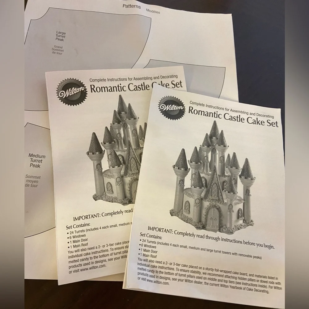 Wilton Romantic Castle Cake Making Set 32 Piece Complete Set PLUS a 2nd Partial